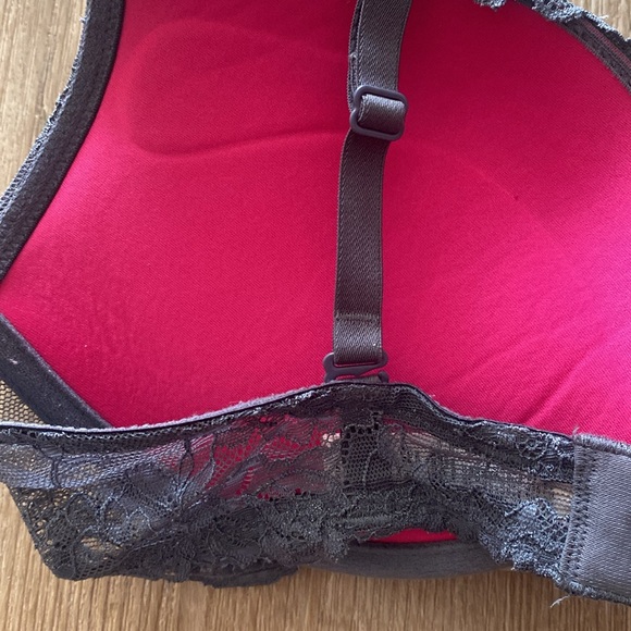 La SENZA Gray Pink Lace Push Up Bra Size 32D - Picture 7 of 11